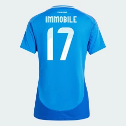 Dames Ciro Immobile #17 Italië Voetbalshirt EK 2024 Thuistenue